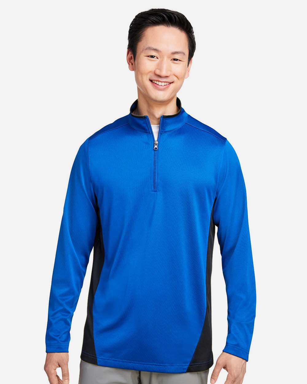 Men's Flash Snag Protection Plus IL Colorblock Quarter-Zip Pullover – M786 – True Royal/ Black
