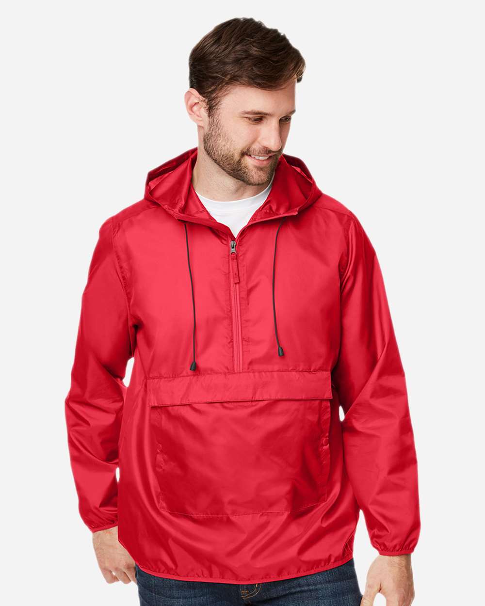 Unisex Zone Protect Packable Anorak Jacket – TT77 – Sport Red