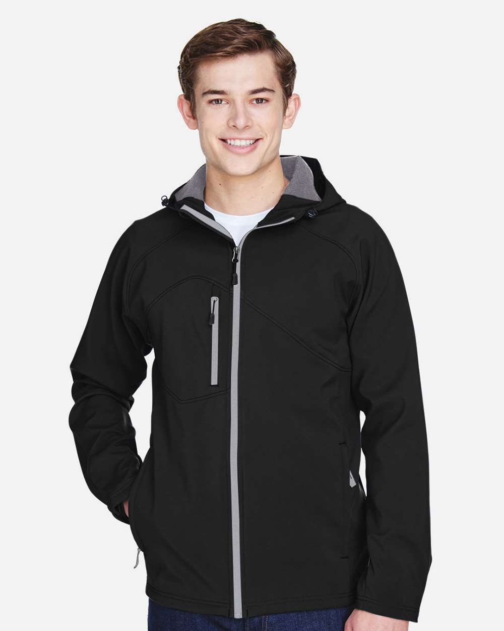 Men's Prospect Two-Layer Fleece Bonded Soft Shell Hooded Jacket – 88166