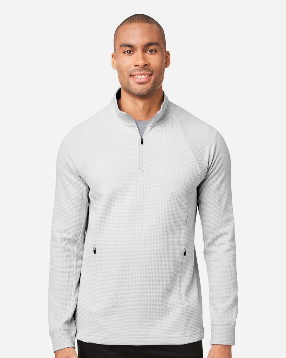 Men's Rhythm Waffle Quarter-Zip Pullover – NE200 – Platinum