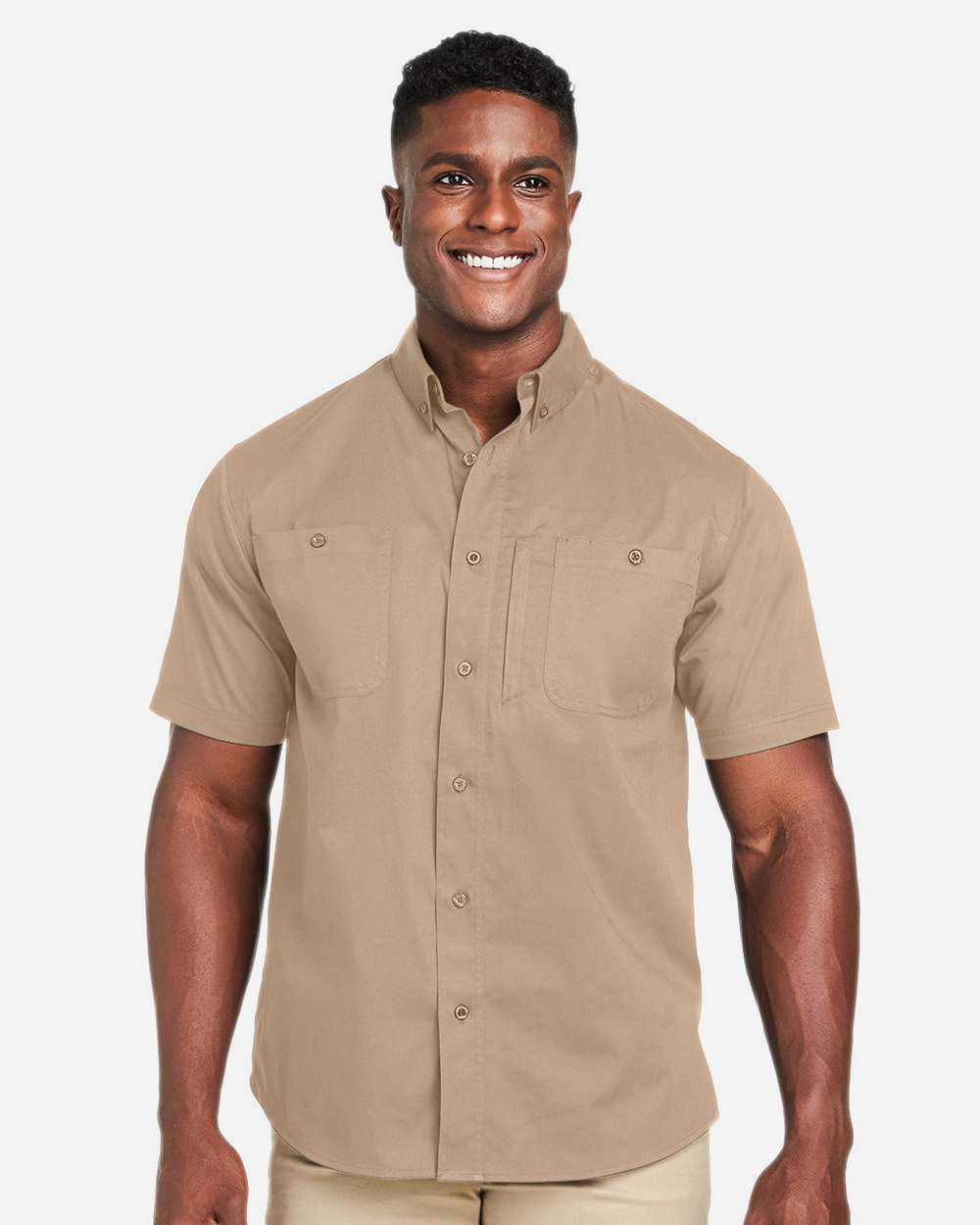 Men's Advantage IL Short Sleeve Work Shirt – M585 – Khaki