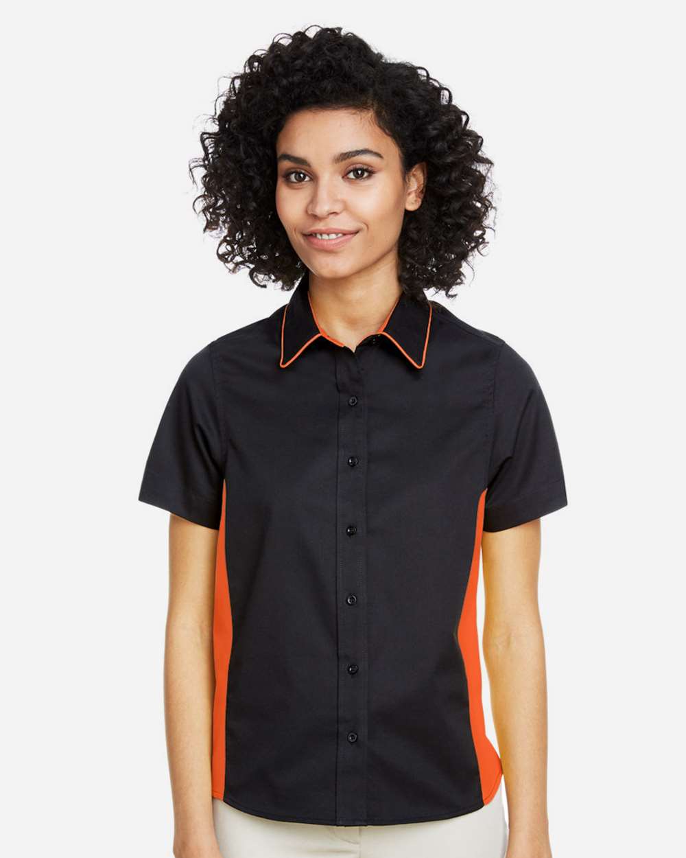 Women's Flash IL Colorblock Shirt – M586W – Black/ Team Orange