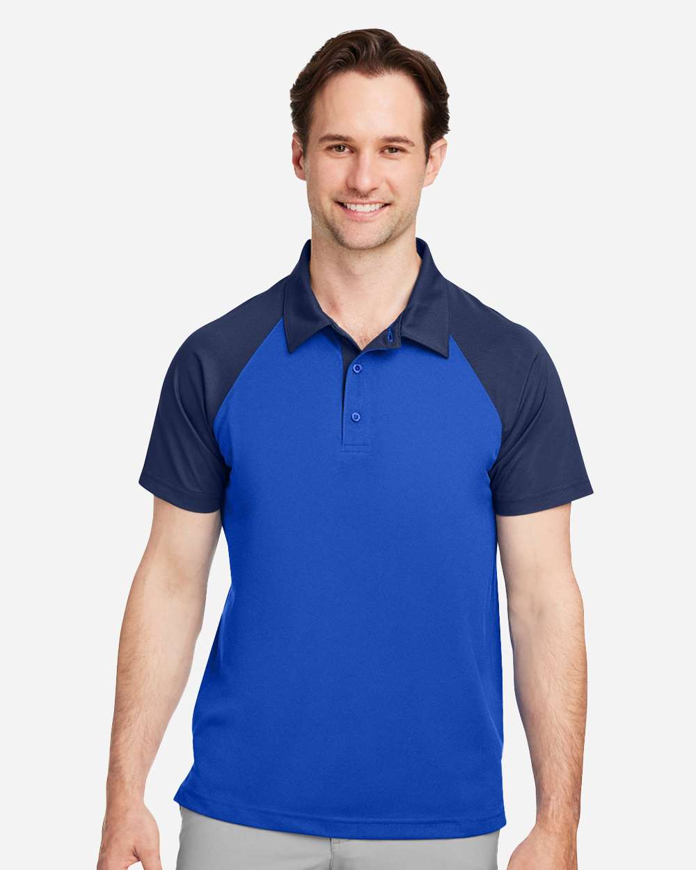 Men's Command Snag-Protection Colorblock Polo – TT21C – Sport Royal/ Sport Dark Navy