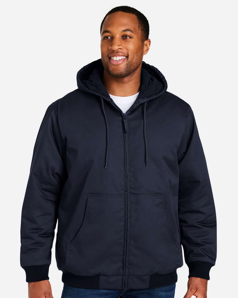 Unisex ClimaBloc® Heavyweight Hooded Full-Zip Jacket – M722 – Dark Navy