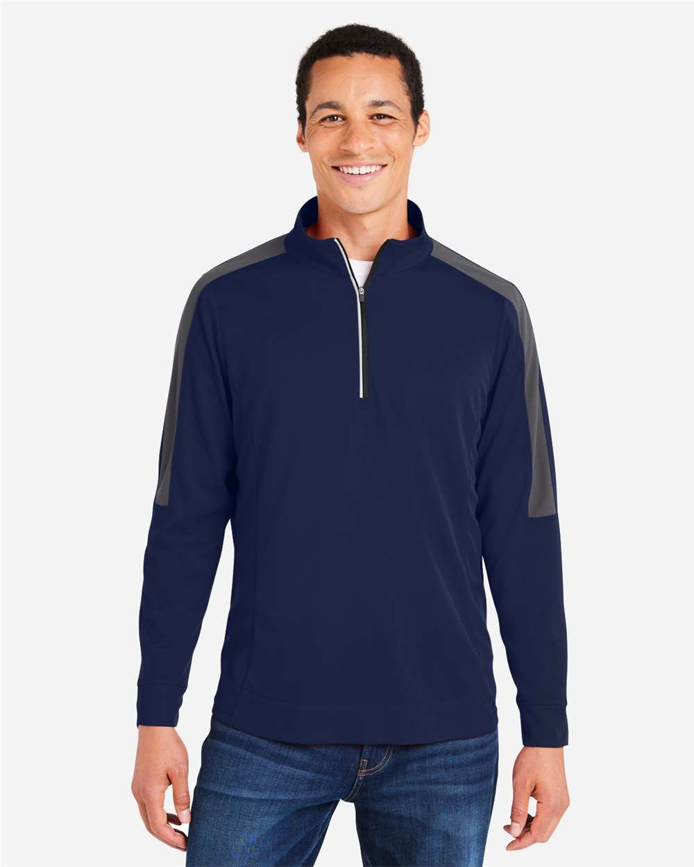 Men's Market Snag Protect Mesh Colorblock Quarter-Zip Pullover – CE404