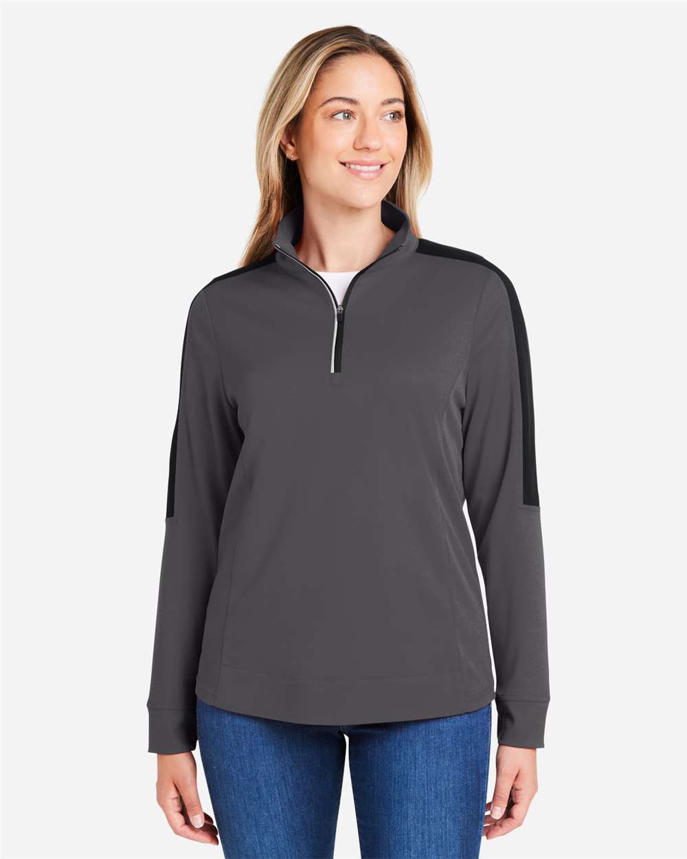 Women's Market Snag Protect Mesh Colorblock Quarter-Zip Pullover – CE404W