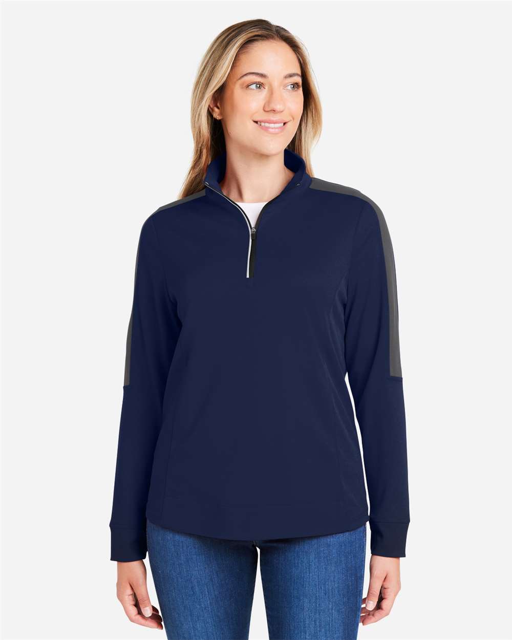 Women's Market Snag Protect Mesh Colorblock Quarter-Zip Pullover – CE404W
