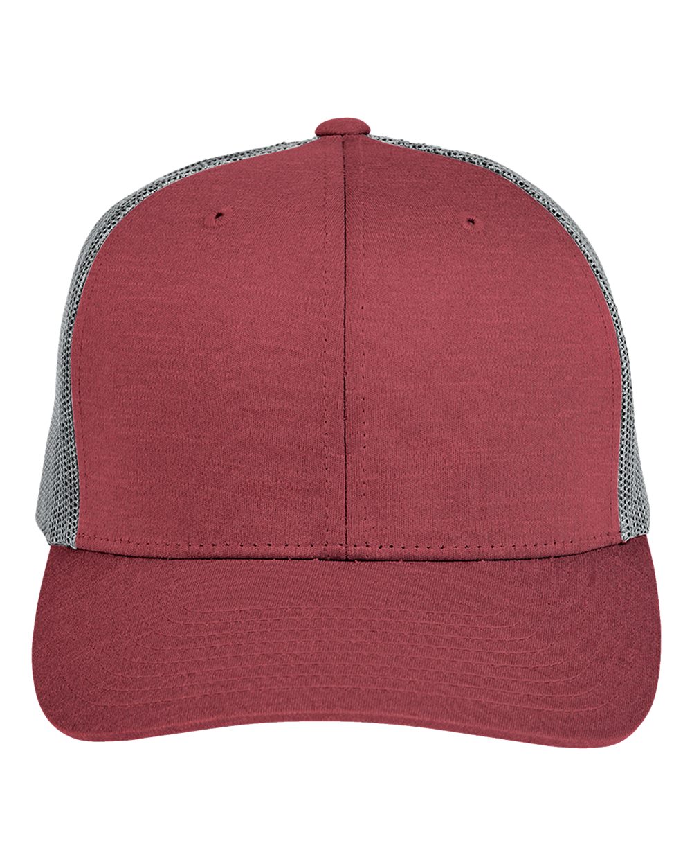 Zone Performance Trucker Cap by Yupoong – TT802 – Sport Maroon Heather/ Sport Graphite