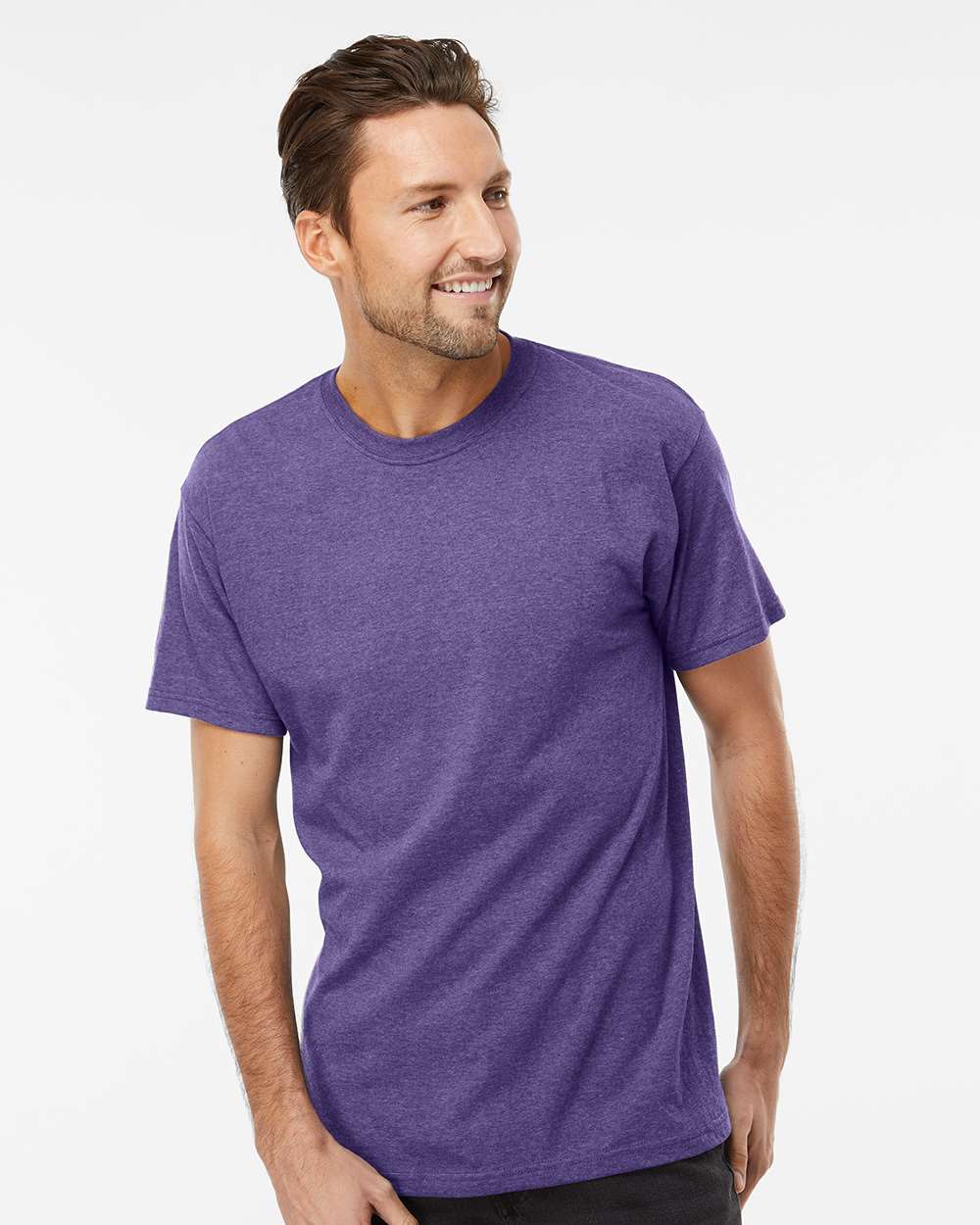 Men's Gold Soft Touch T-Shirt – 4800 – Heather Purple