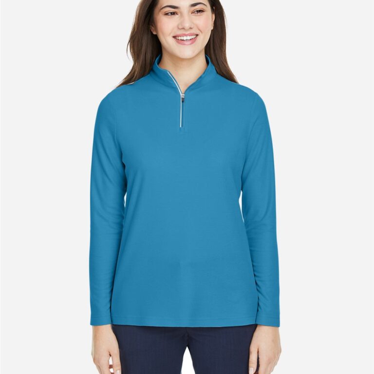 Women's Fusion ChromaSoft™ Pique Quarter-Zip Pullover – CE405W