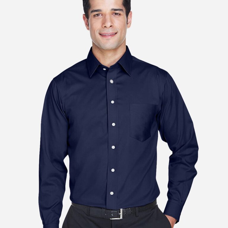 Men's Crown Collection® Solid Stretch Twill Woven Dress Shirt – DG530
