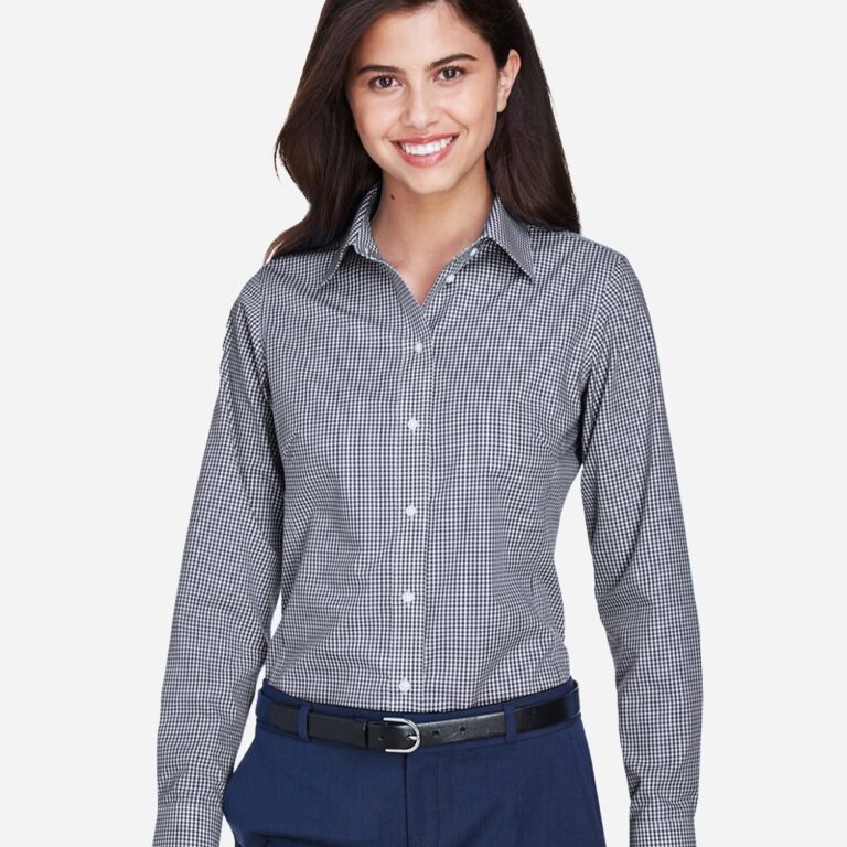 Women's Crown Collection® Gingham Check Woven Dress Shirt – D640W