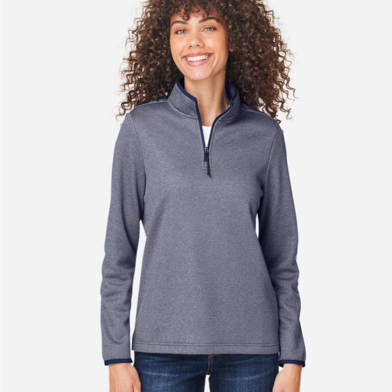 Women's Venture Heathered Stripe Quarter-Zip Pullover – CE73W