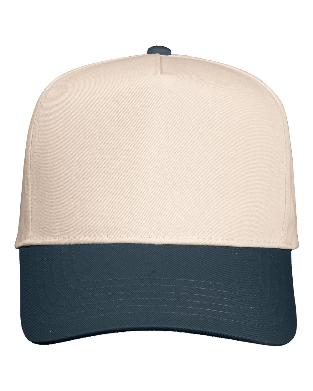 Five-Panel Twill Cap – 8869 – Natural/ Charcoal