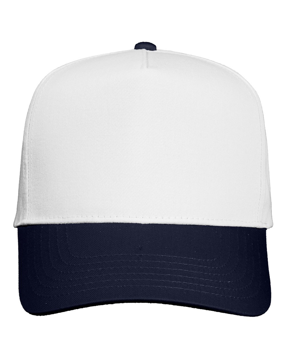 Five-Panel Twill Cap – 8869 – White/ Navy