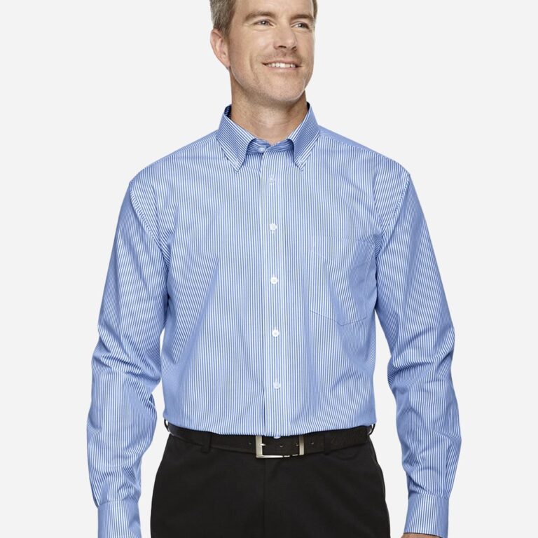 Men's Crown Collection® Banker Stripe Woven Dress Shirt – D645