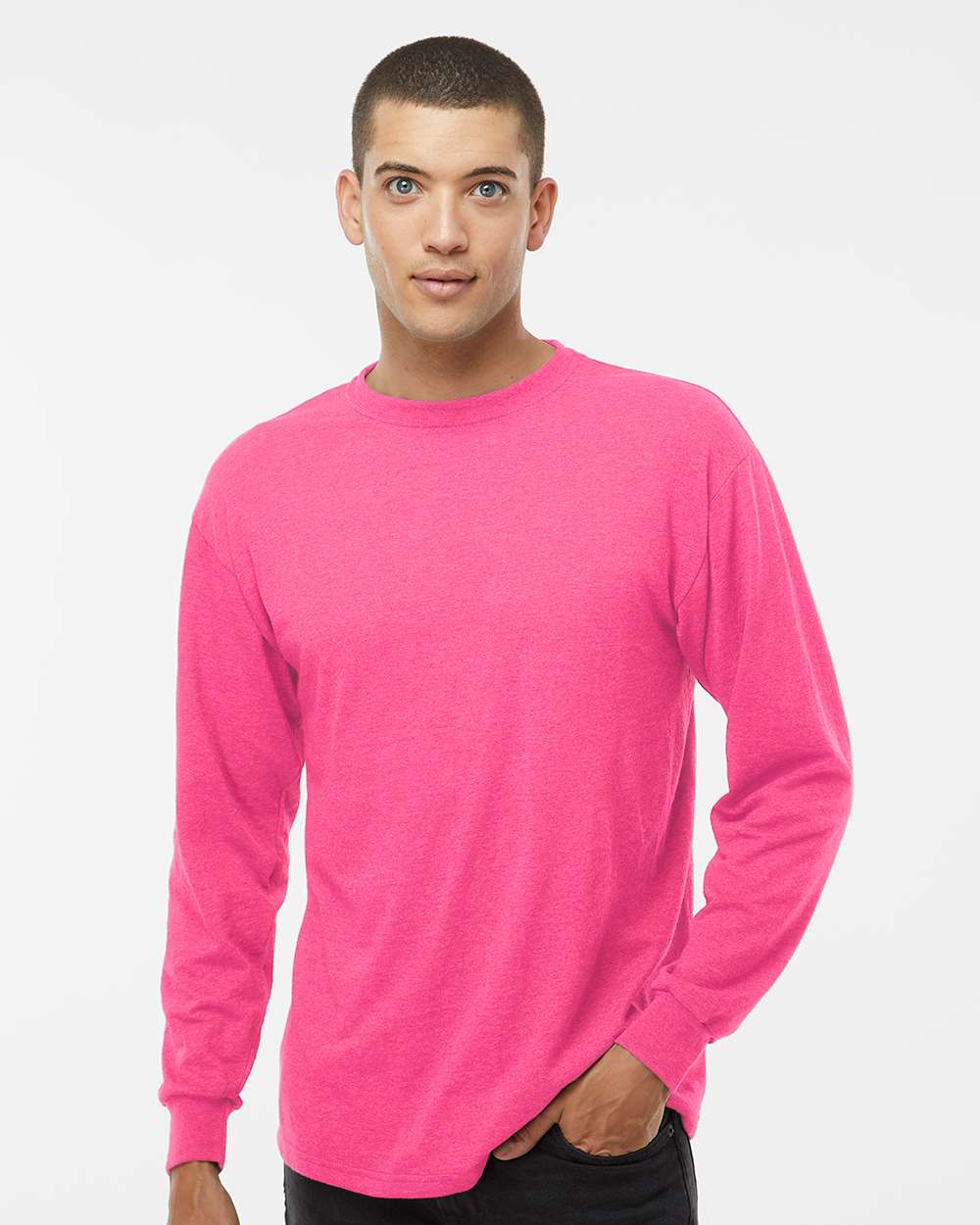 Unisex Gold Soft Touch Long Sleeve T-Shirt – 4820 – Neon Pink