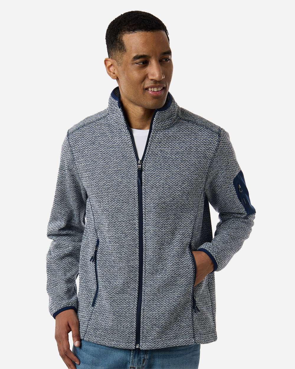 Men's Jasper Jacquard Full-Zip Fleece Jacket – NE730