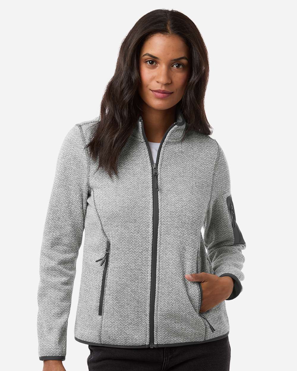 Women's Jasper Jacquard Full-Zip Fleece Jacket – NE730W