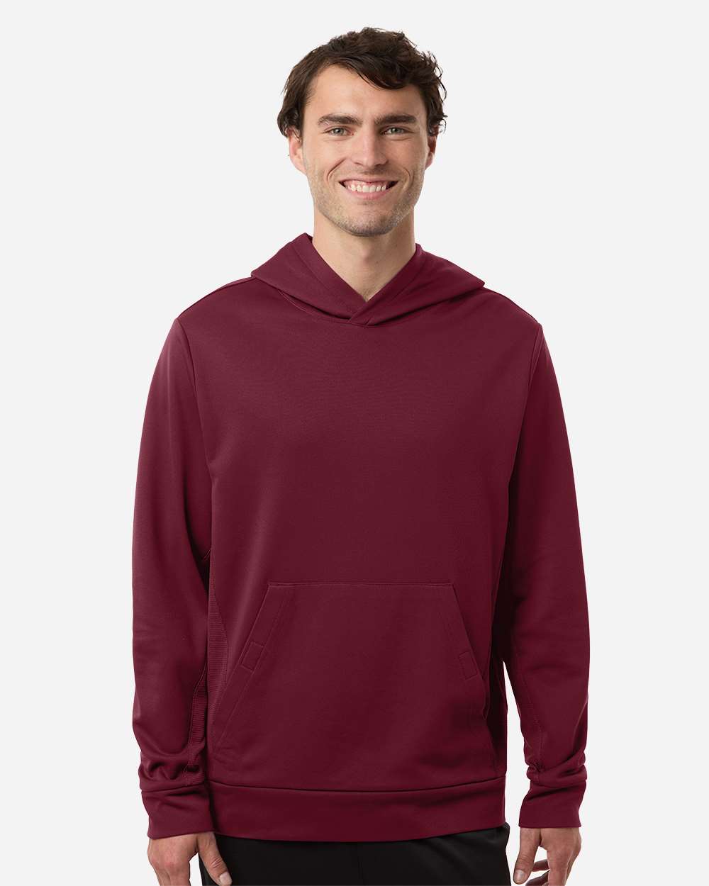 Unisex Squad Hooded Tech Fleece Pullover – TT400 – Sport Maroon