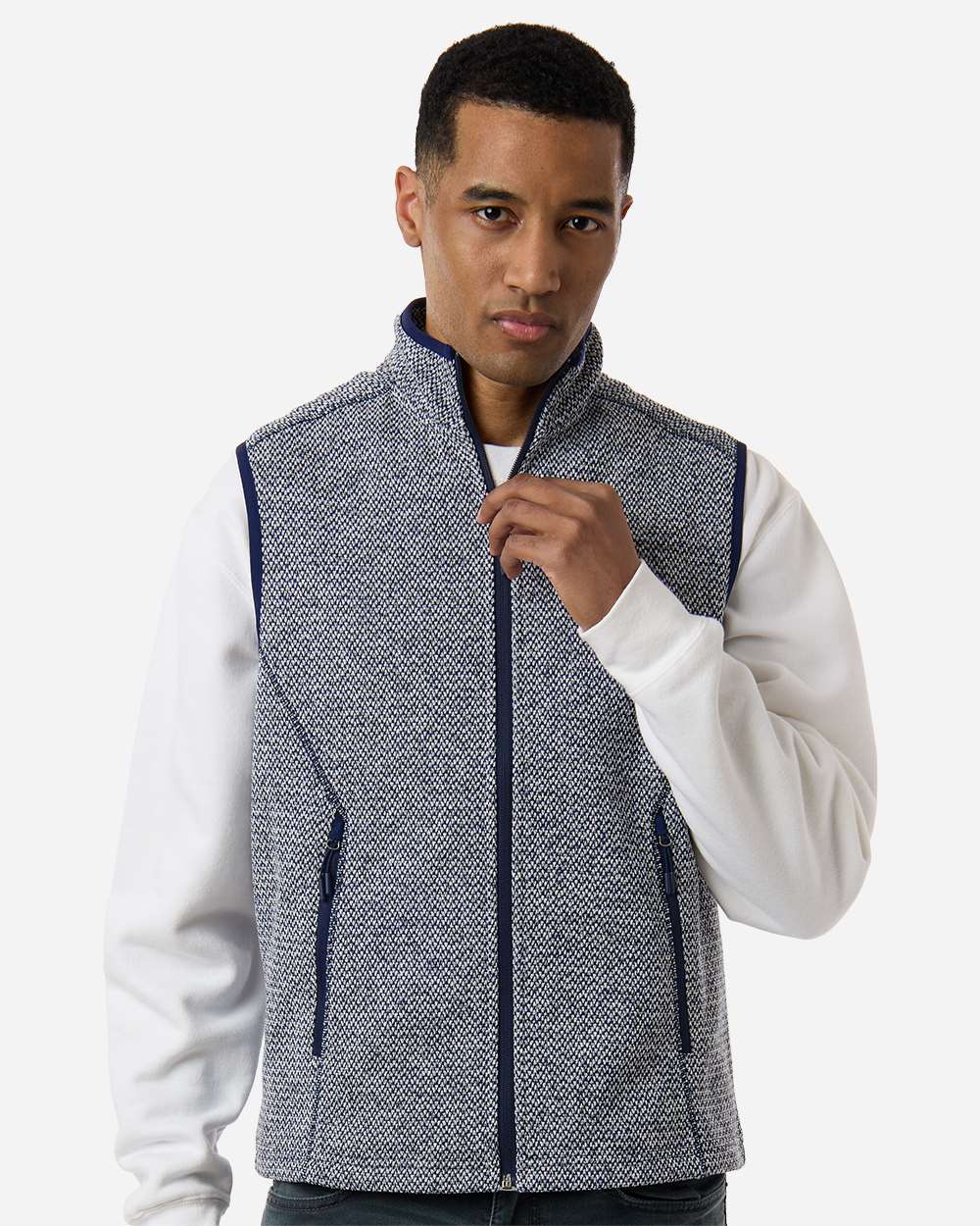 Men's Jasper Jacquard Fleece Vest – NE731