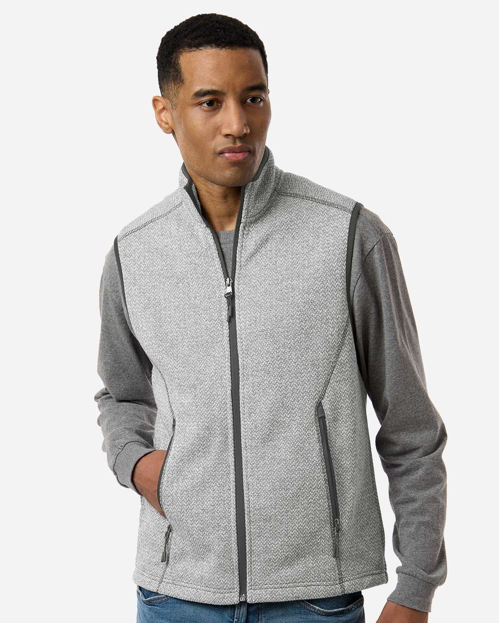 Men's Jasper Jacquard Fleece Vest – NE731