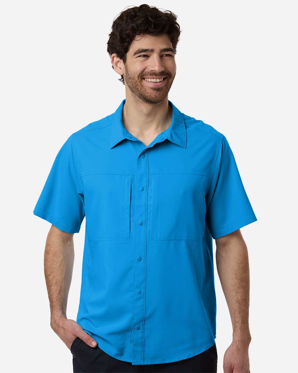 Men's UltraUVP Shoreline Short Sleeve Staff Shirt – CE520 – Electric Blue