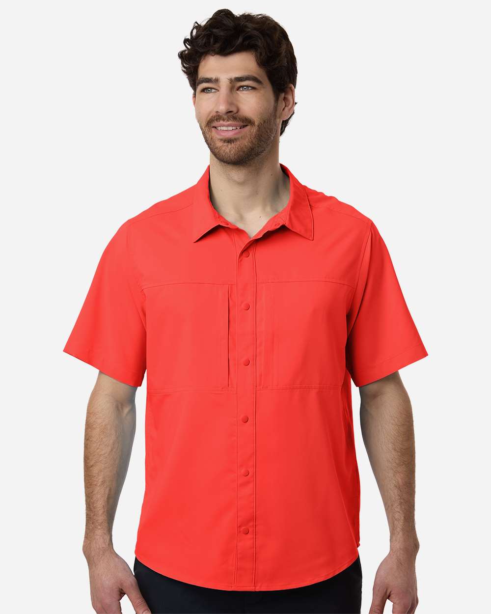 Men's UltraUVP Shoreline Short Sleeve Staff Shirt – CE520 – Marina Red