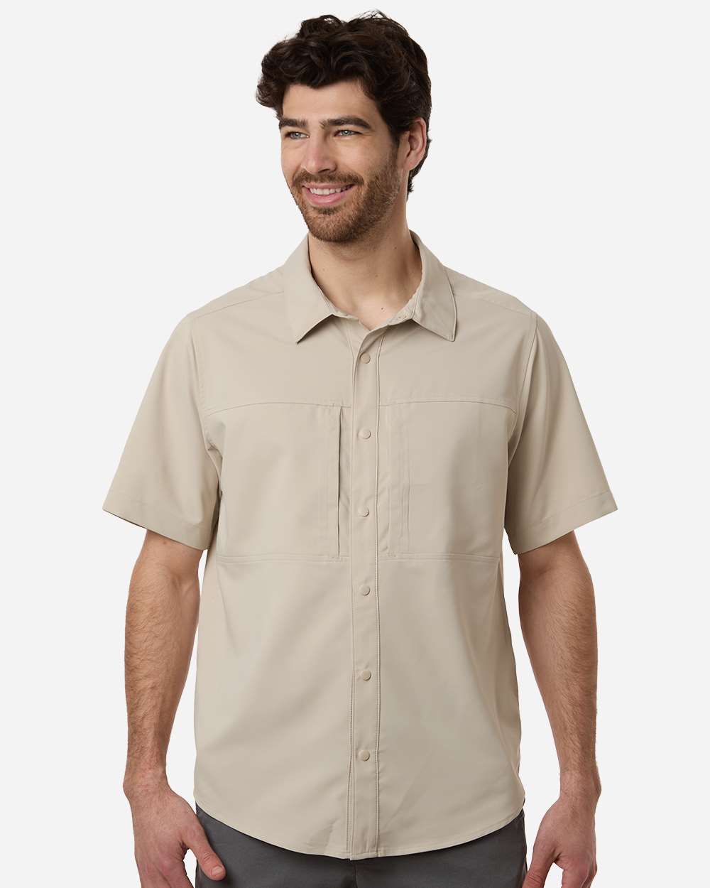Men's UltraUVP Shoreline Short Sleeve Staff Shirt – CE520 – Stone