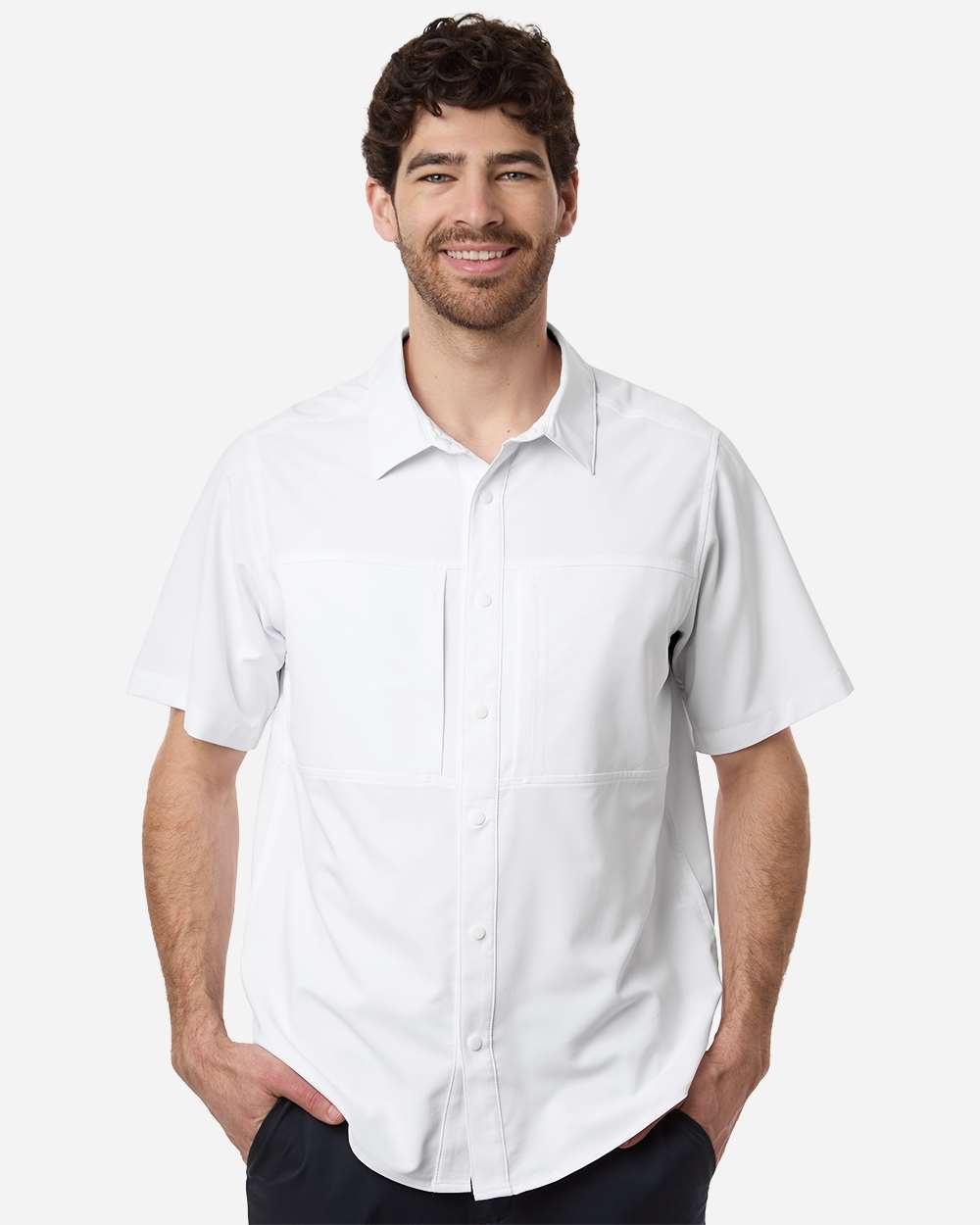 Men's UltraUVP Shoreline Short Sleeve Staff Shirt – CE520 – White