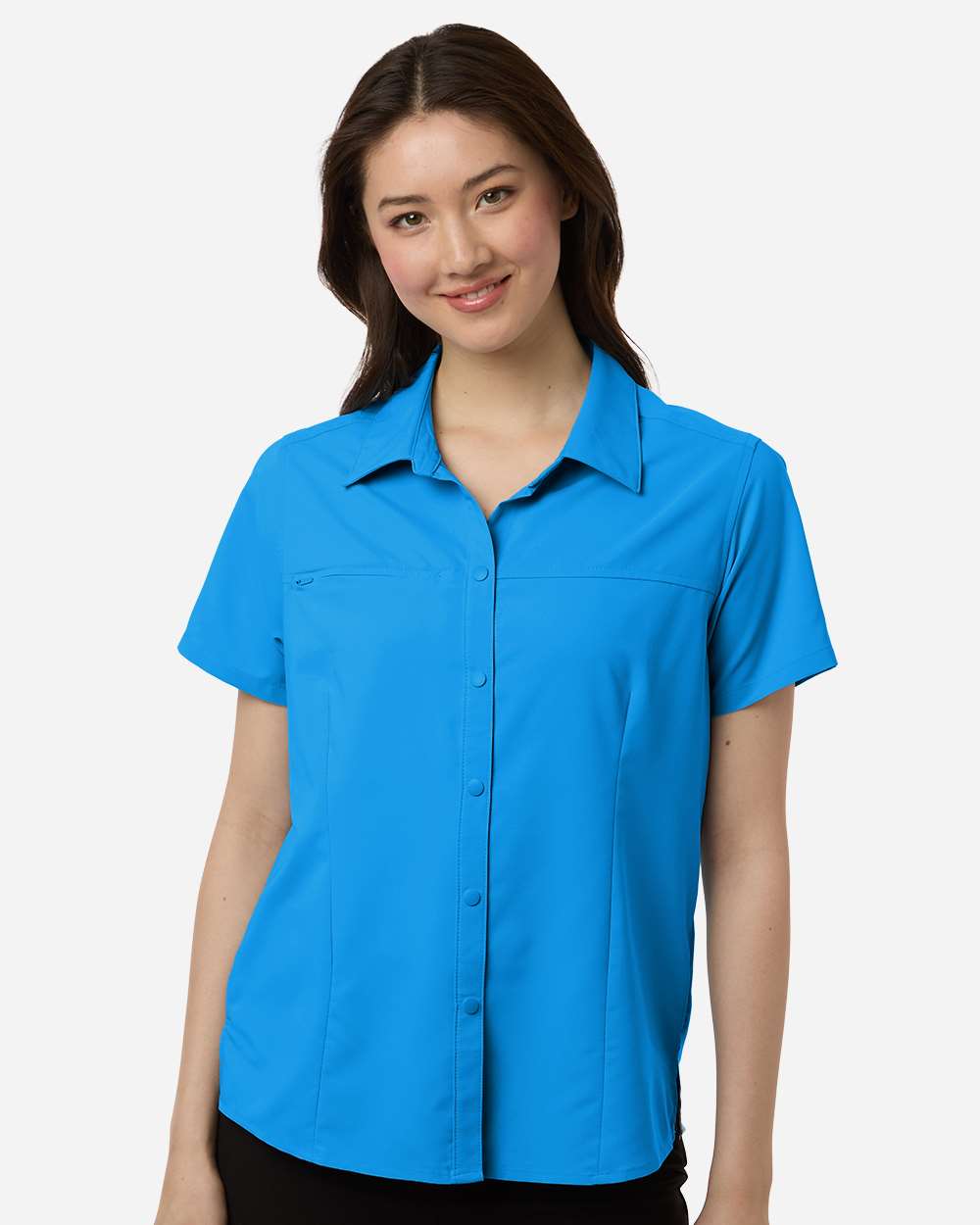 Women's UltraUVP Shoreline Short Sleeve Staff Shirt – CE520W – Electric Blue