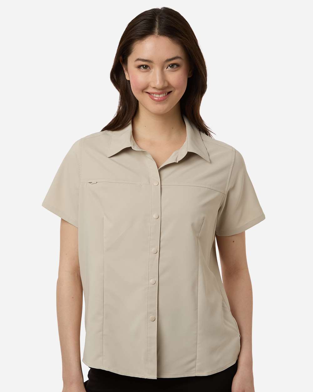 Women's UltraUVP Shoreline Short Sleeve Staff Shirt – CE520W – Stone