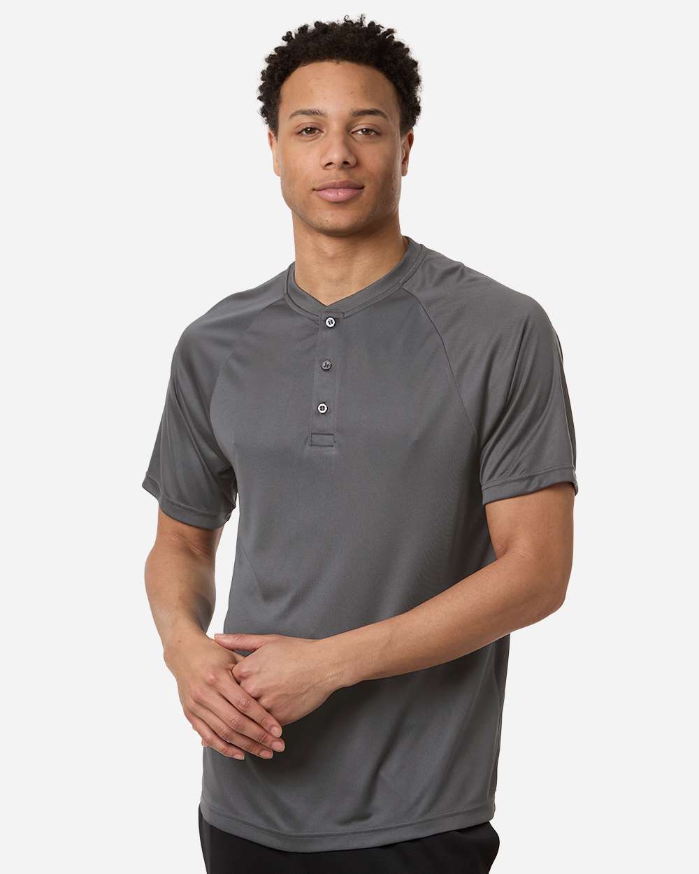 Men's Zone Performance Henley – TT11HN – Sport Graphite