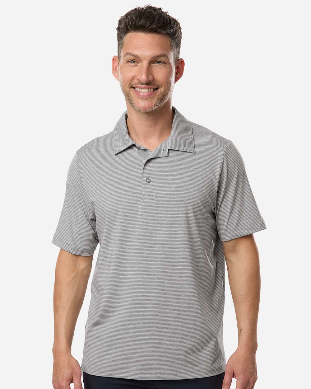 Men's Relay Heathered Stripe Polo – TT125
