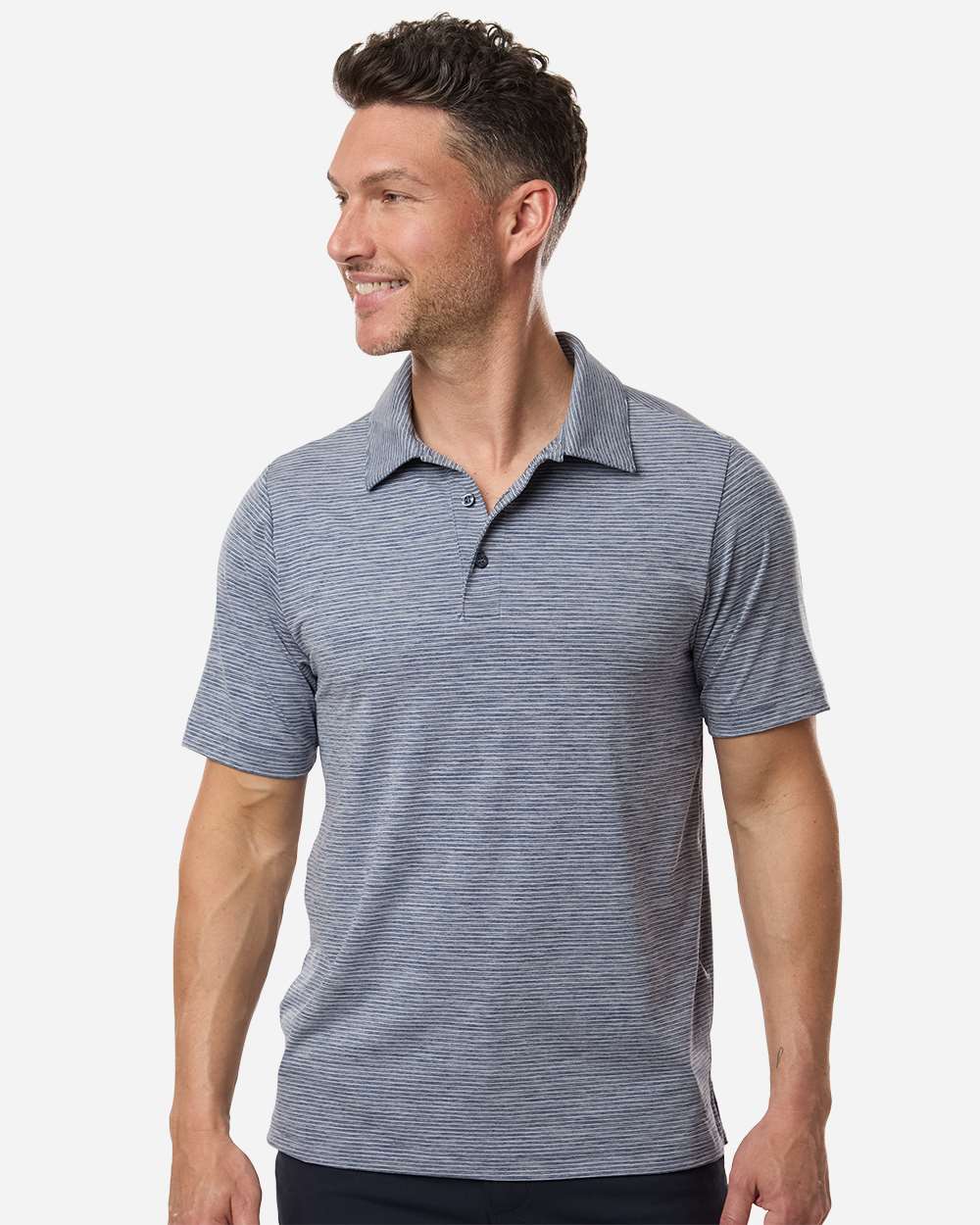 Men's Relay Heathered Stripe Polo – TT125