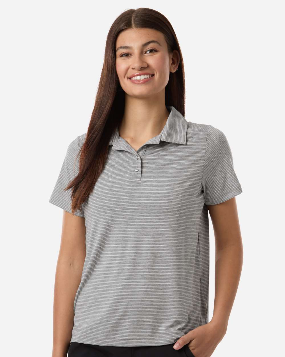 Women's Relay Heathered Stripe Polo – TT125W