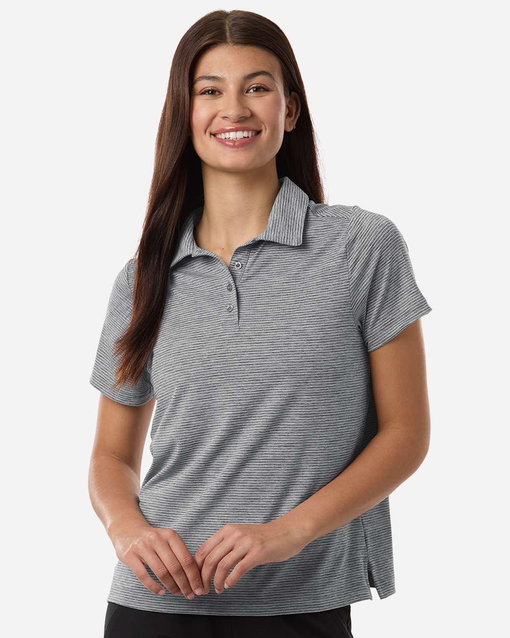 Women's Relay Heathered Stripe Polo – TT125W