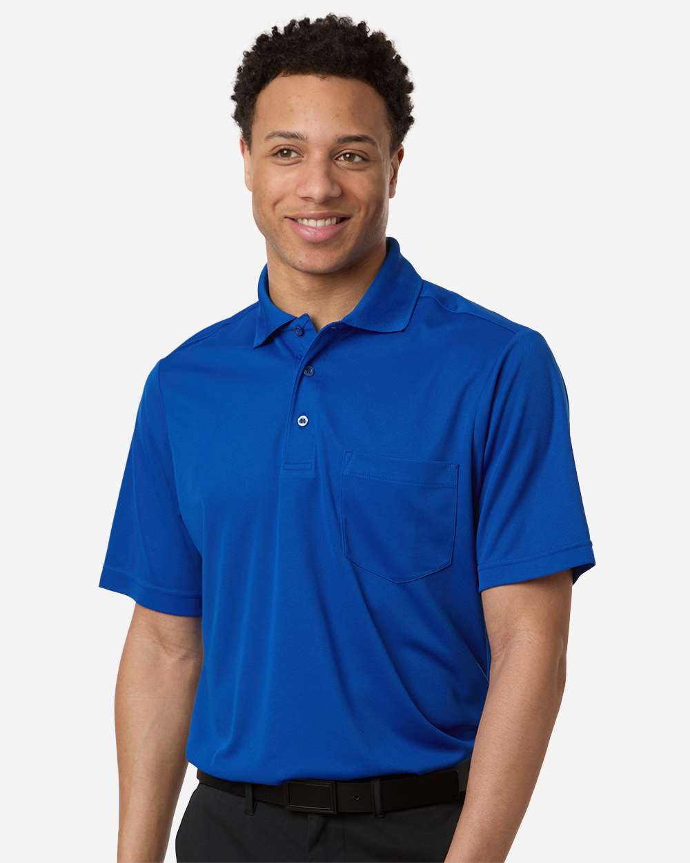 Men's Nova Performance Pique Pocket Polo – CE108P – True Royal