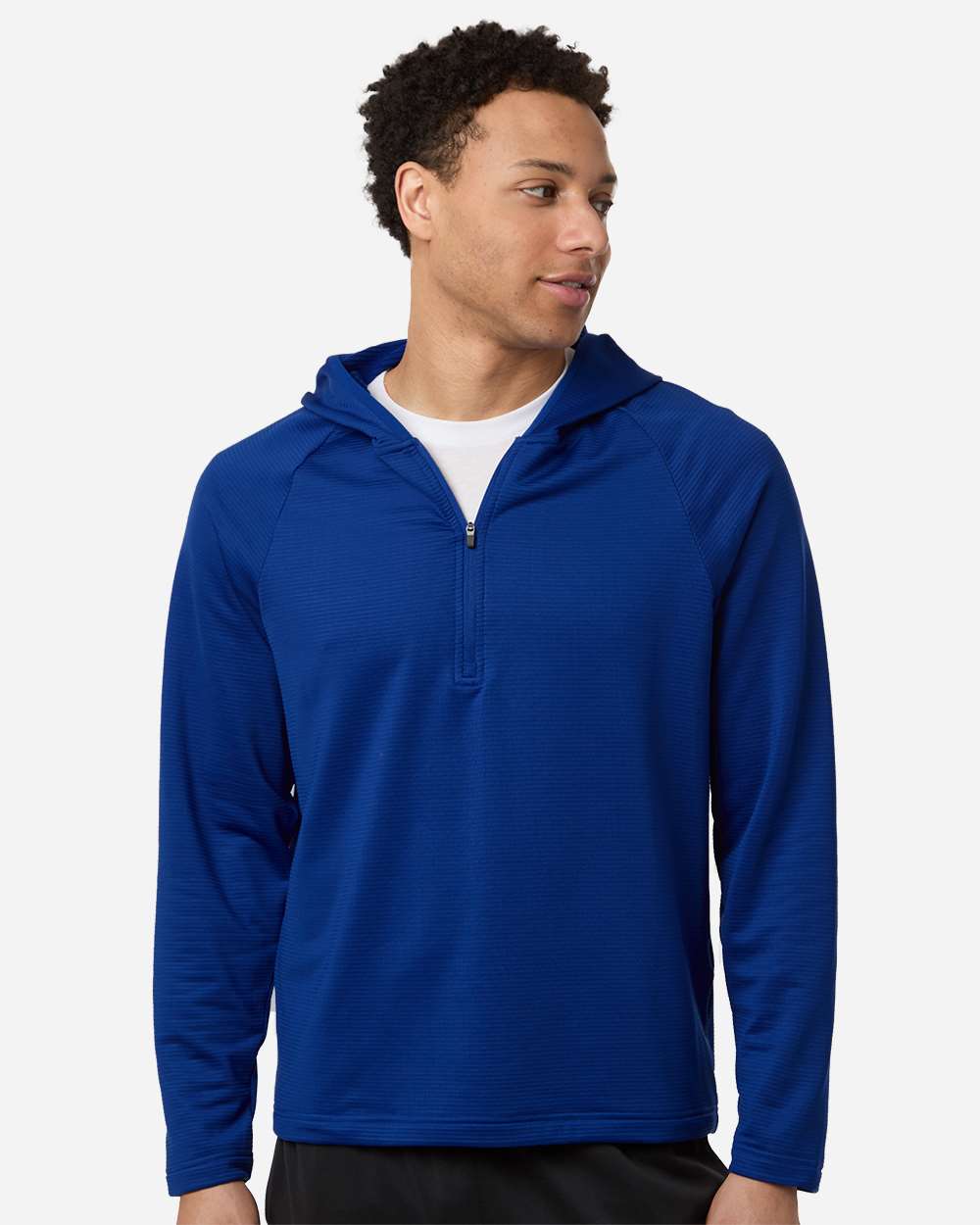 Men's Qualify Quarter-Zip Hooded Pullover – TT200 – Sport Royal