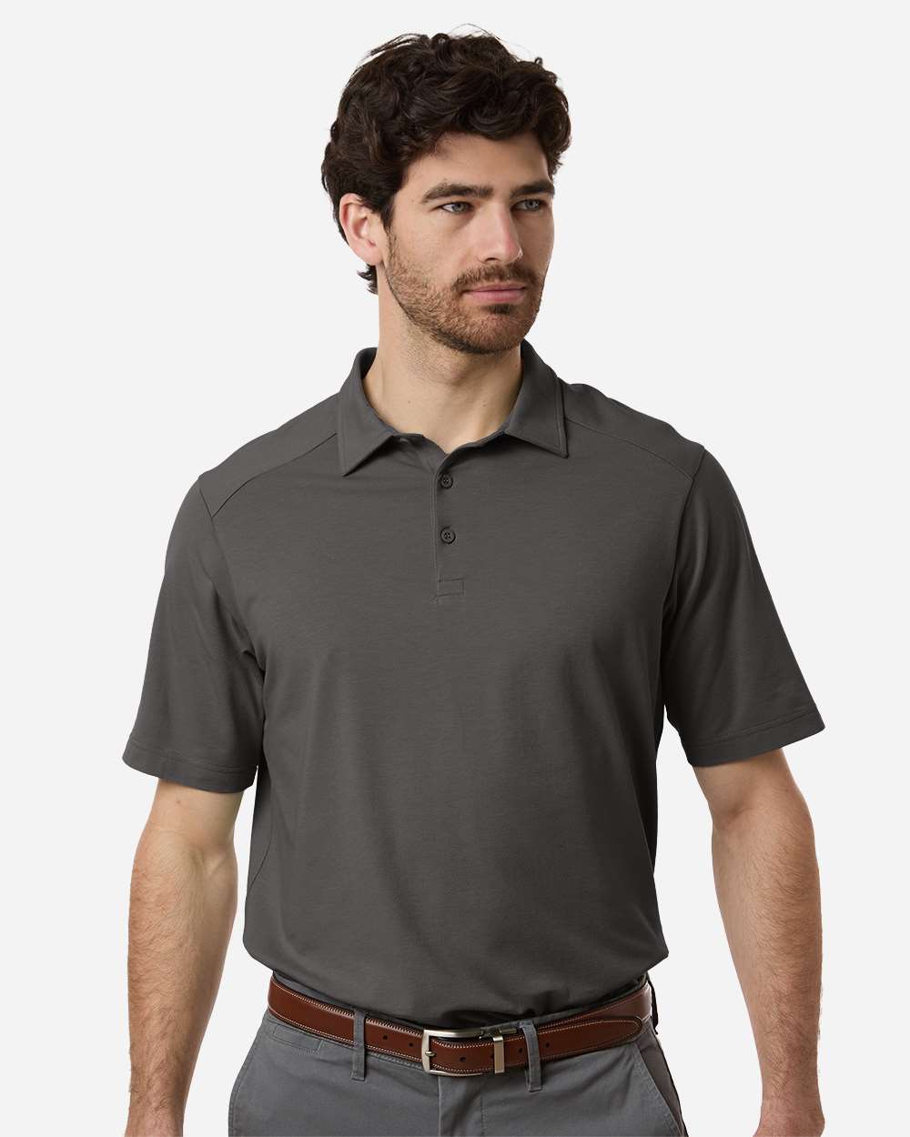 Men's Seaton Pebble Textured Polo – DG102 – Graphite