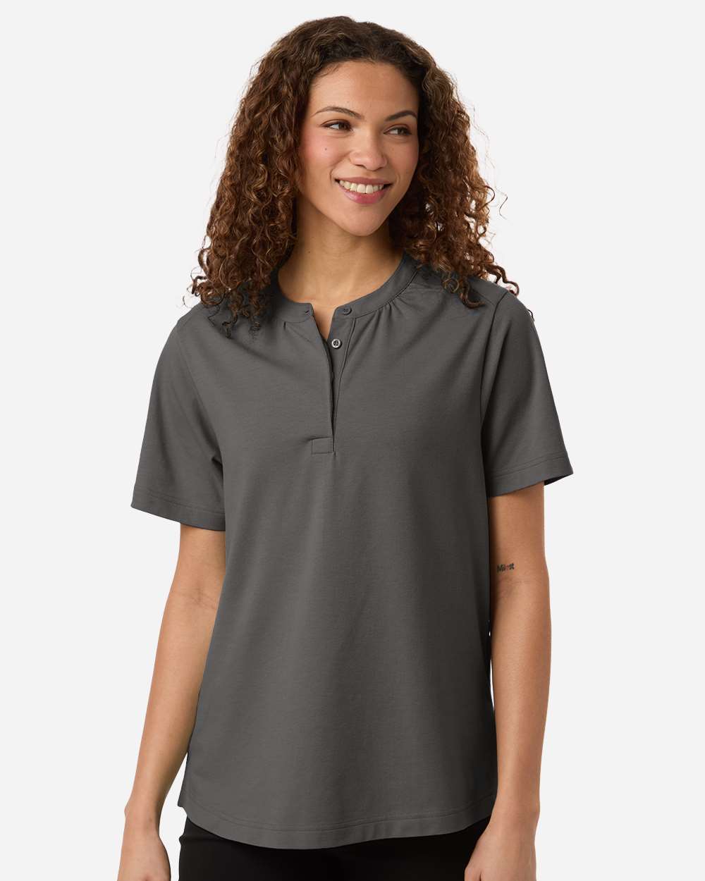 Women's Seaton Pebble Textured Polo – DG102W – Graphite