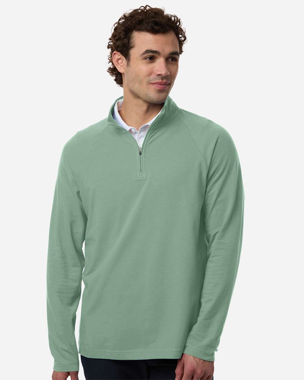 Men's Seaton Pebble Textured Quarter-Zip Pullover – DG402