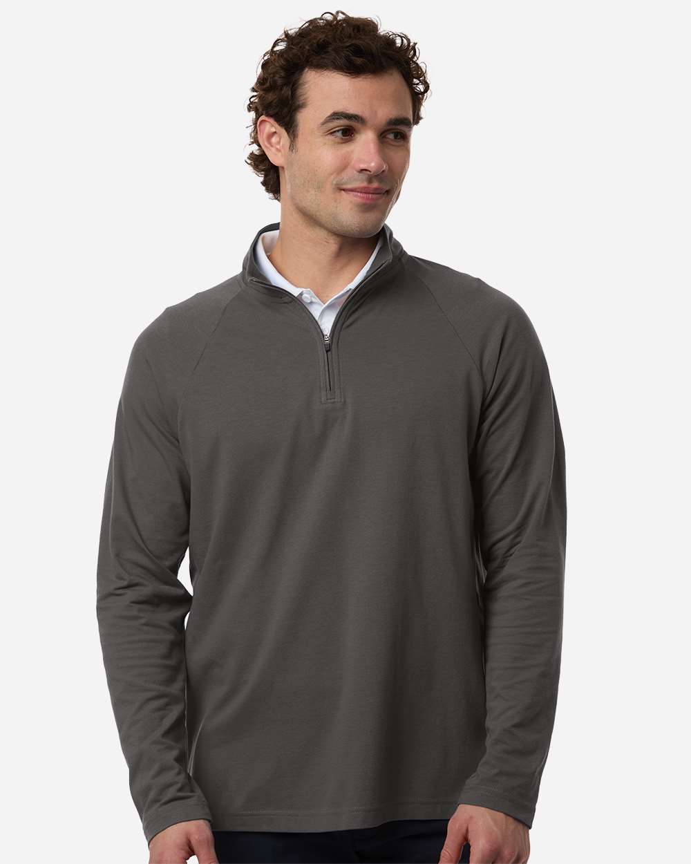 Men's Seaton Pebble Textured Quarter-Zip Pullover – DG402 – Graphite