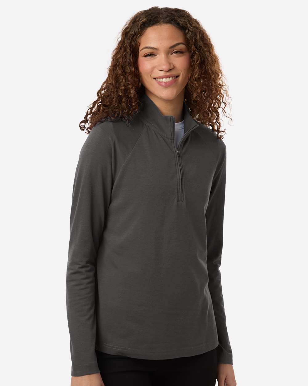 Women's Seaton Pebble Textured Quarter-Zip Pullover – DG402W – Graphite