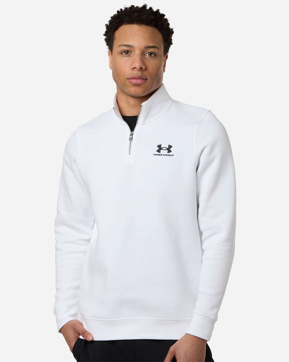 Men's Icon Fleece Quarter-Zip Pullover – 6012710 – White/ Black