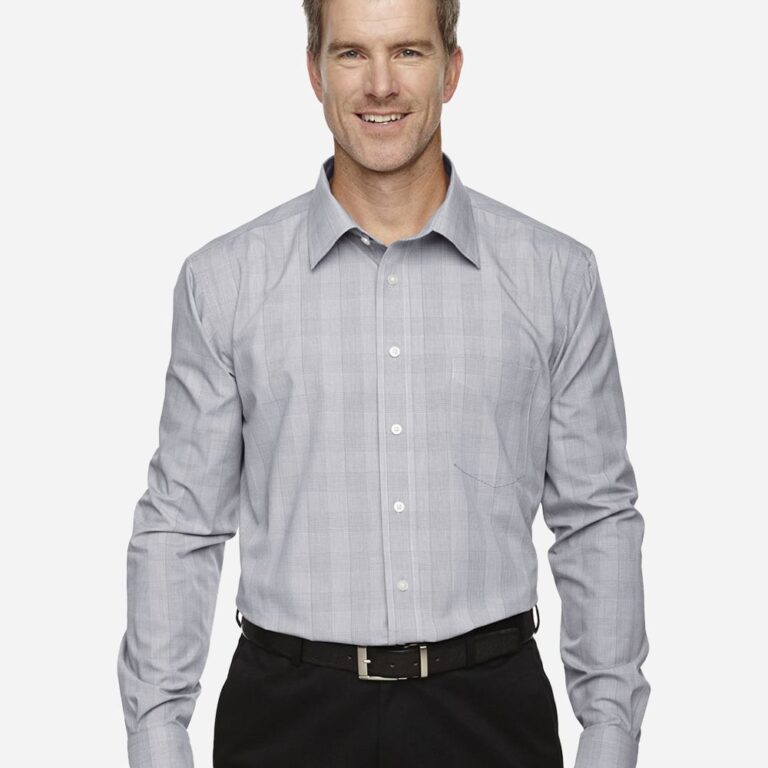 Men's Crown Collection® Glen Plaid Woven Dress Shirt – DG520
