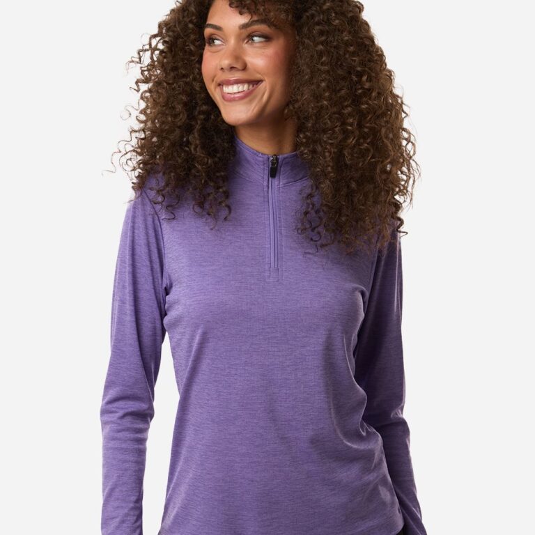 Women's Pro-Lock Performance Mélange Quarter-Zip Pullover – 4HM70L