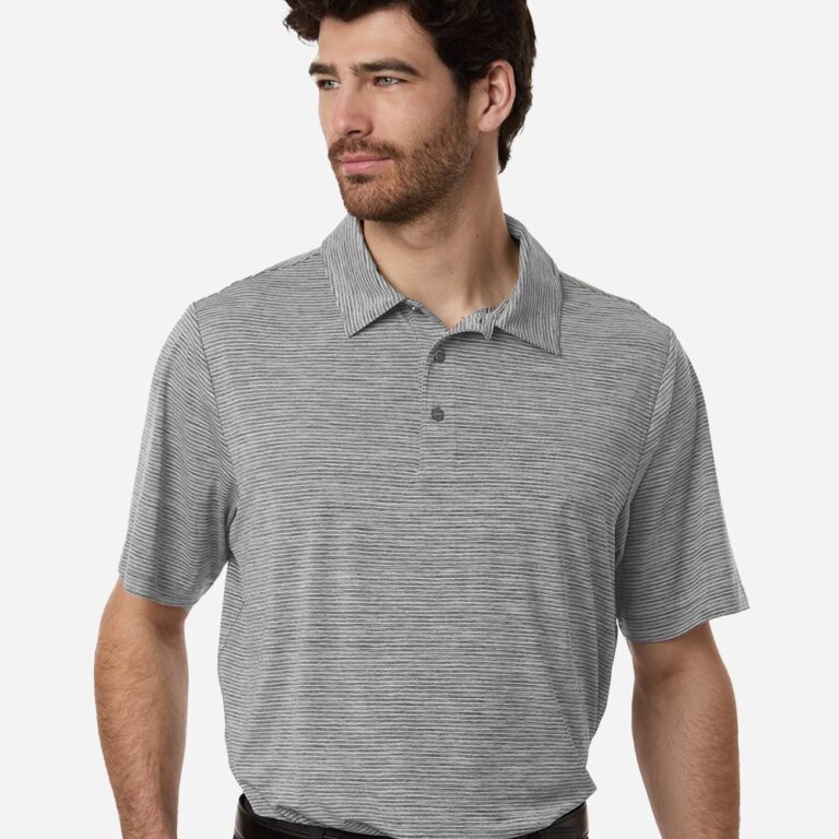 Men's Relay Heathered Stripe Polo – TT125