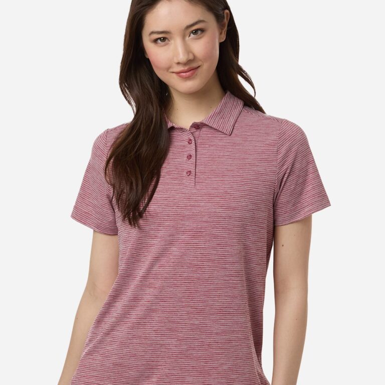 Women's Relay Heathered Stripe Polo – TT125W