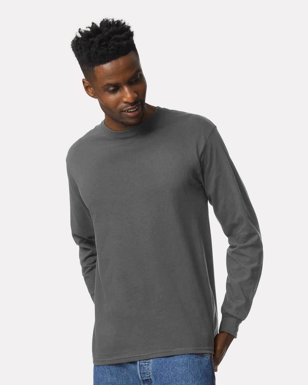 Unisex Ultra Cotton® Long Sleeve T-Shirt – 2400 – Charcoal